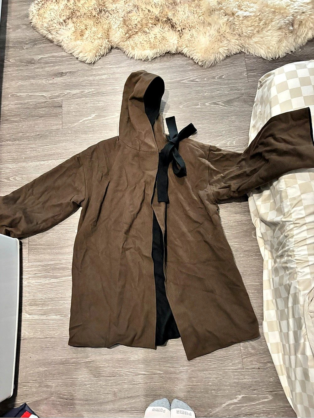%100 wool made in Italy Z Hooded olive green Coat